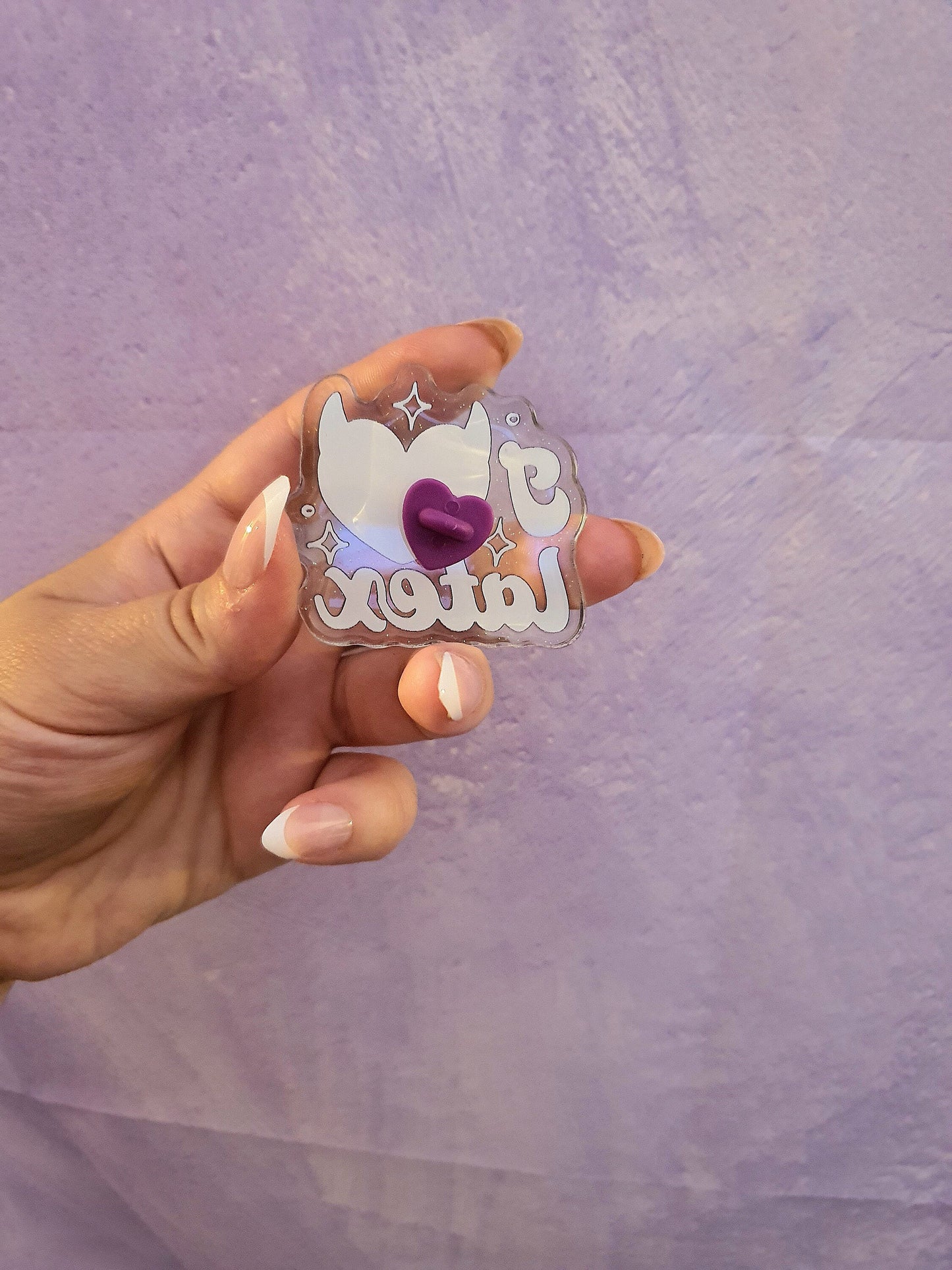 'I love latex' badge