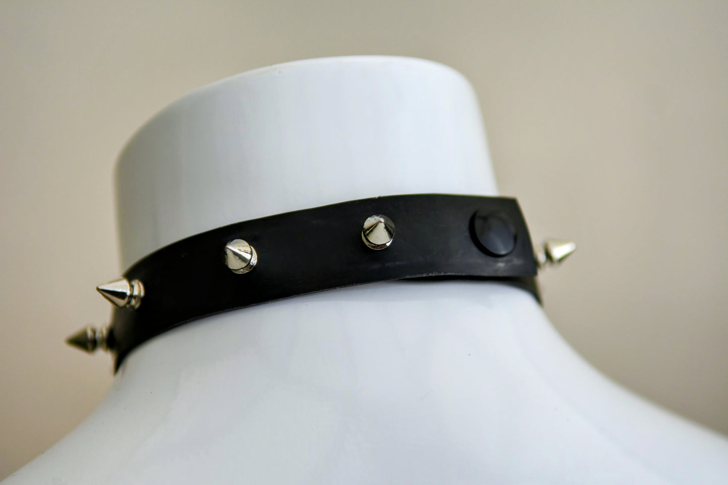 Spiked Latex Choker - Made to Order