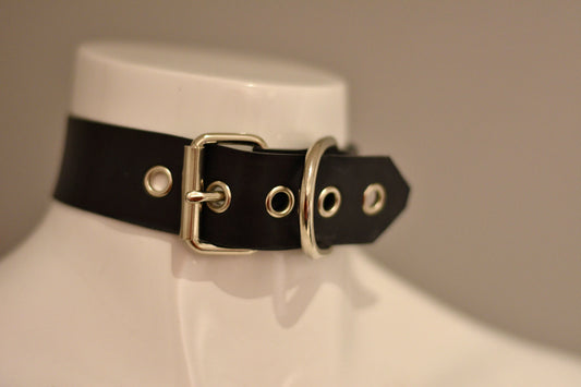 Latex Buckle Mid Choker/Collar Made to Measure