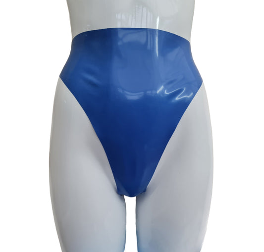 Super High Waist Latex Thong