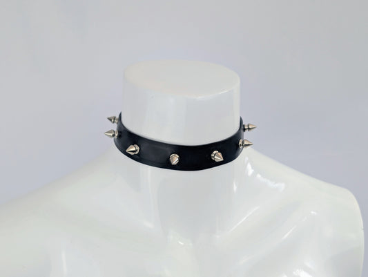 Spiked Latex Choker - Made to Order
